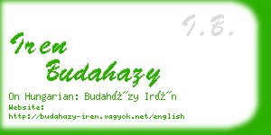 iren budahazy business card